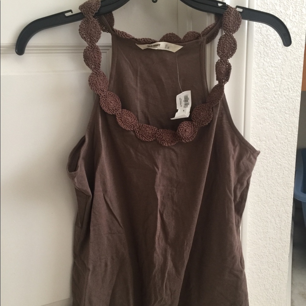 Woven strap tank top